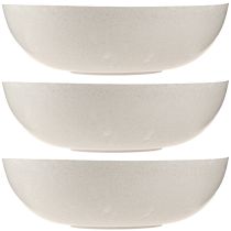 Prodotto Ciotola per fiori Ciotola in plastica beige screziato Ø30 cm 3 pezzi