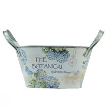 Prodotto Portafiori con manici ortensie ovali in metallo 32×15×15cm