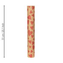 Prodotto Carta da regalo sostenibile a nido d'ape con motivo a cuore per occasioni speciali, 25 metri