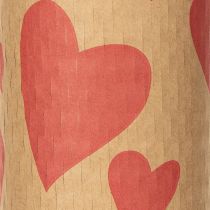 Prodotto Carta da regalo sostenibile a nido d'ape con motivo a cuore per occasioni speciali, 25 metri