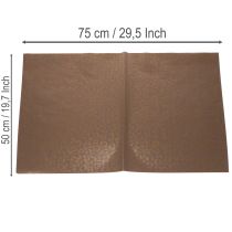 Prodotto Carta da parati in seta con motivo floreale leopardato, marrone, resistente all'acqua, 50x75 cm, 20 pezzi.