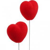 Prodotto Spina fiore cuore decorativo spina cuore rosso 6x6 cm H26 cm 18 pz