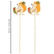 Prodotto Spina per fiori riccio con bambino decorazione autunnale in legno 8,5 cm 8 pz