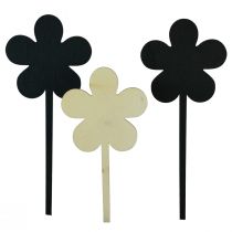 Prodotto Spina per fiori mini pannelli per fiori in legno nero Ø10 cm 6 pezzi