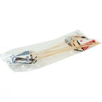 Prodotto Tappo per fiori decorazione barca a vela in legno colorato 5,5x8 cm 12 pz