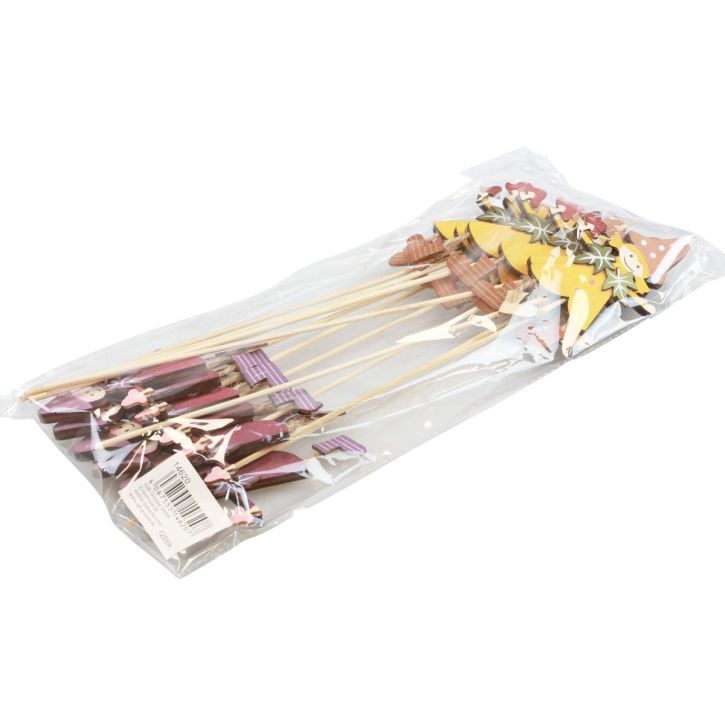 Prodotto Spina per fiori decorazione autunnale legno giallo viola 8×6 cm 12pz