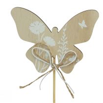 Prodotto Spina fiore fiori decorativi farfalla in legno 9 cm 12 pezzi