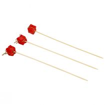 Prodotto Spina per fiori Confezione natalizia decorazione rossa 2,5 cm 15 pz