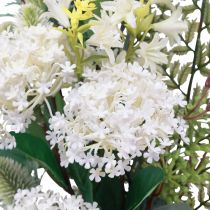 Prodotto Bouquet di fiori artificiali Palla di neve Cardo Felce artificiale 65 cm