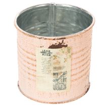 Prodotto Vaso decorativo per fiori, barattolo in metallo color salmone, porta erbe aromatiche Ø8cm H7.5cm