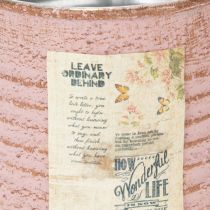 Prodotto Vaso da fiori decorativo rotondo in metallo anticato, per rose, Ø8cm H7.5cm