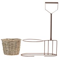 Prodotto Attrezzo da giardino per vaso da fiori decorativo marrone Ø17,5 cm H30 cm