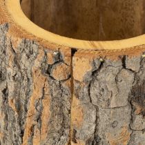 Prodotto Vaso da fiori in corteccia di legno, gnomo ruggine H24cm