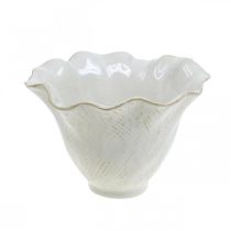 Prodotto Vaso da fiori fioriera in ceramica calice da fiori vaso da fiori bianco Ø15cm
