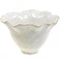 Prodotto Vaso per fiori fioriera in ceramica vaso per fiori vaso per piante bianco Ø19cm