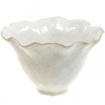 Prodotto Vaso da fiori fioriera in ceramica calice da fiori vaso da fiori bianco Ø19 cm