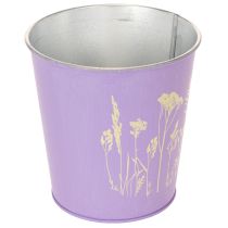 Prodotto Vaso rotondo color pastello con motivo floreale per piante da interno, 12 cm, 3 pezzi