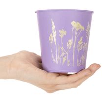 Prodotto Coprivasi in metallo con motivi floreali pastello 10 cm set 3 pezzi