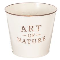 Prodotto Vaso da fiori in zinco Art of Nature color crema Ø17,5 cm H15 cm