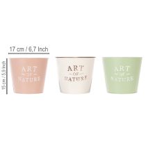Prodotto Coprivasi vintage in metallo Art of Nature 17 cm set da 3