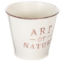Prodotto Vaso da fiori in zinco, color crema, Ø15cm H13.5cm
