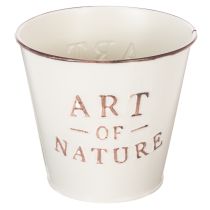 Prodotto Vaso da fiori in zinco, color crema, Ø15cm H13.5cm