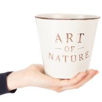 Prodotto Vaso da fiori in zinco, color crema, Ø15cm H13.5cm