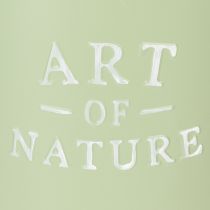 Prodotto Vaso da fiori in zinco, fioriera in metallo, verde menta, Ø22cm, H21cm