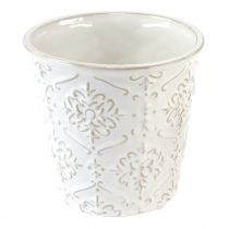 Prodotto Vaso da fiori fioriera in ceramica bianco crema beige Ø13,5 cm 2 pz