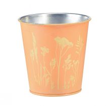 Vaso da fiori in metallo giallo pesca Ø11,5 cm H11,5 cm