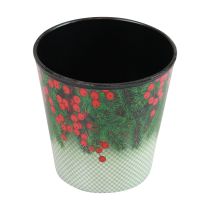 Prodotto Vaso da fiori Secchio per fioriera natalizia Ilex Ø13cm H11,5cm