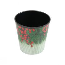 Prodotto Vaso da fiori Secchio per fioriera natalizia Ilex Ø11cm H10,5cm