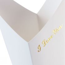 Prodotto Confezione regalo di rose con sacchetto di fiori bianco 46 cm 12 pezzi