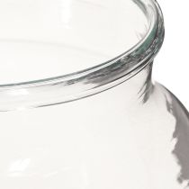 Prodotto Vaso per fiori in vetro trasparente vaso in vetro decorazione da tavolo Ø18cm H22cm