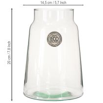 Prodotto Vaso per fiori in vetro trasparente vaso per decorazione in vetro H20cm
