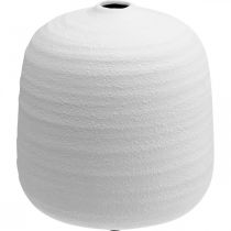 Prodotto Vaso da fiori, vaso in ceramica, vaso decorativo bianco Ø22cm H22,5cm