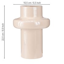 Prodotto Vaso per fiori in metallo smaltato marrone cappuccino Ø17cm H23cm