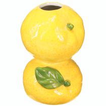 Prodotto Vaso portafiori in ceramica a forma di limone, decorazione mediterranea H13cm