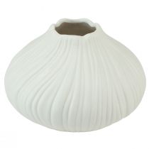 Prodotto Vaso da fiori in ceramica a forma di cipolla bianco Ø13cm H13,5cm 2 pezzi