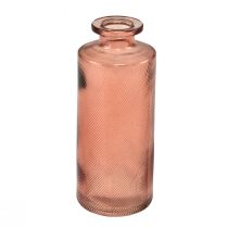 Prodotto Vaso per fiori Mini Decorazione in vetro Retro H13cm Arancione 4 pezzi