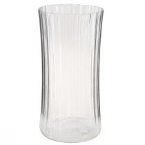 Prodotto Vasi da fiori in vaso di vetro retrò trasparente Ø12cm H24cm 2 pezzi