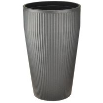 Prodotto Vaso da terra in plastica antracite Ø28cm H46,5cm