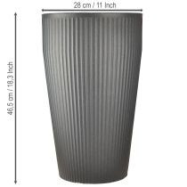 Prodotto Vaso da terra in plastica antracite Ø28cm H46,5cm