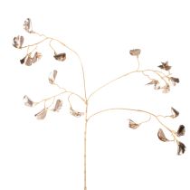Prodotto Ramo di fiori di fagiolo metallico, pianta artificiale natalizia, 80 cm, 3 pezzi