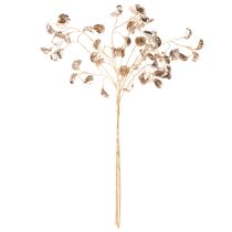Prodotto Ramo di fiori di fagiolo metallico, pianta artificiale natalizia, 80 cm, 3 pezzi
