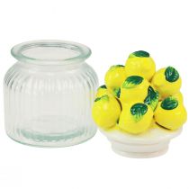 Prodotto Barattolo di caramelle con coperchio biscottiera al limone Ø11cm H19cm