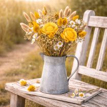 Prodotto Bouquet di fiori secchi con rose in legno di Sola. Elegante bouquet per decorare la casa in modo naturale. 50 cm