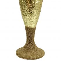Prodotto Appendino per bicchieri da champagne oro chiaro decorazione di Capodanno 15 cm 3 pezzi