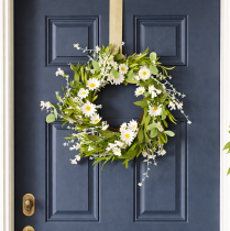 Prodotto Ghirlanda di margherite artificiali, dall'aspetto naturale e resistente, per decorare porte e pareti, 55 cm.