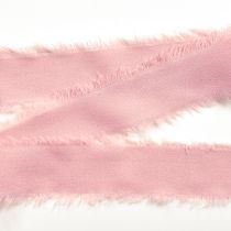 Prodotto Nastro in chiffon rosa con frange 40mm 15m